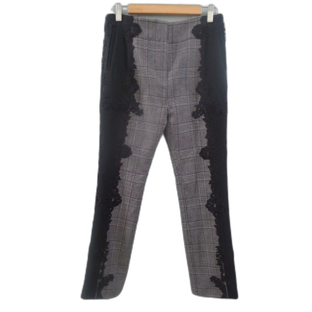 Jonathon Simkai Houndstooth With Side Panel Embroidered Pant - Gray/ Black 4